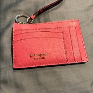 Kate Spade Coral Card Wallet with Keyring